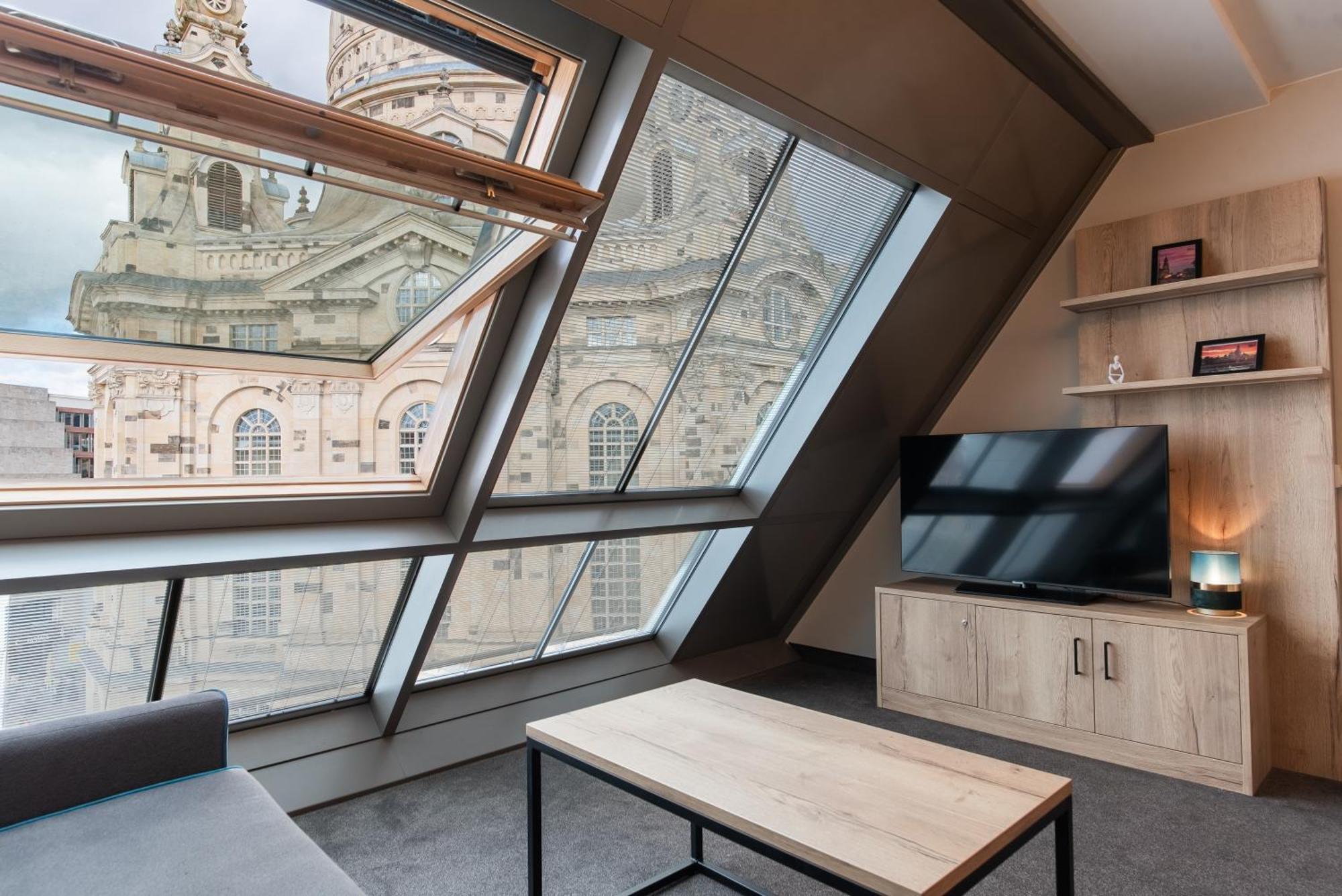 Familienapartment Mit Panoramablick Zur Frauenkirche Dresden Exteriör bild